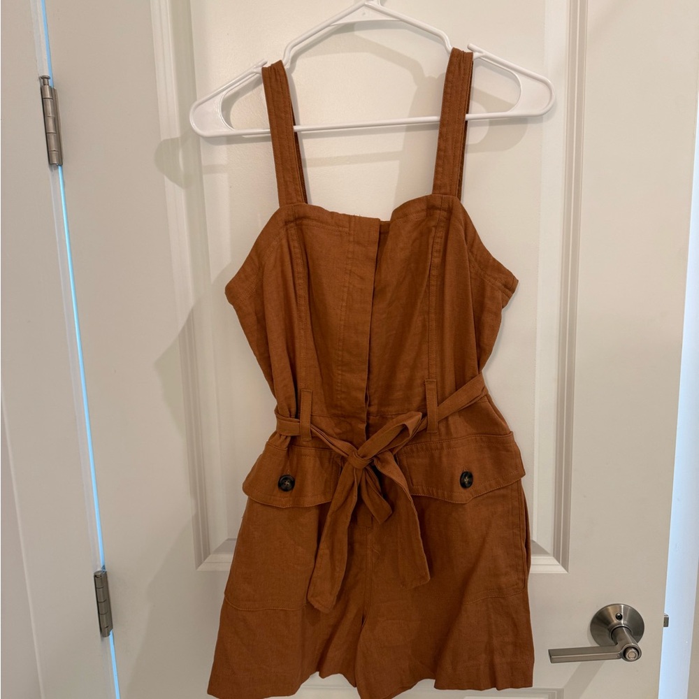 Brown Sleeveless Romper